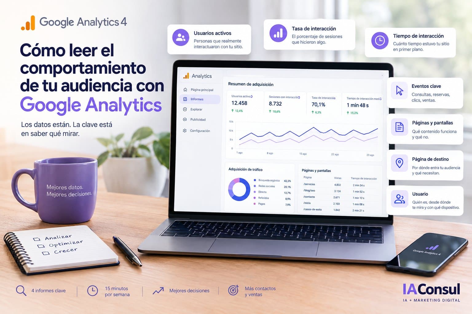 Cómo leer el comportamiento de tu audiencia con Google Analytics